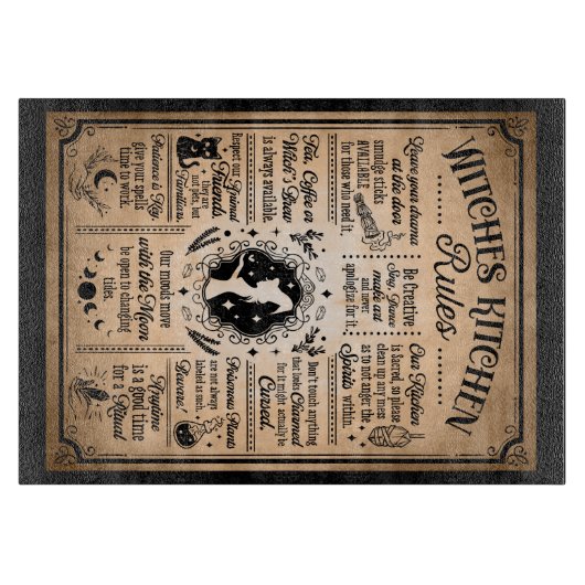Witches Kitchen Rules Halloween Snijplank (Voorkant)