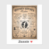 Witches Kitchen Rules  Halloween Sticker (Vel)