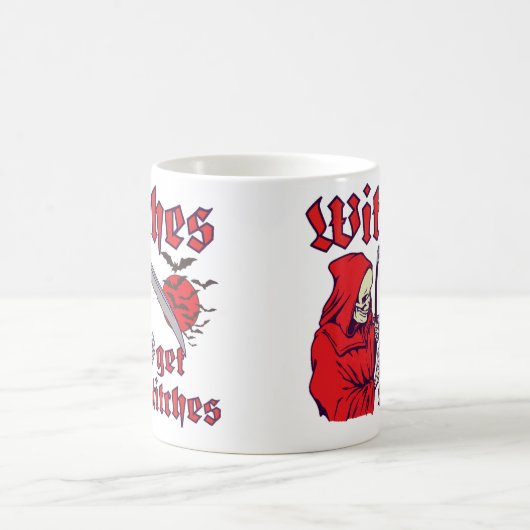 WITCHES KRIJGEN STITCHES grappig eng halloween Koffiemok (Center)