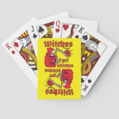 WITCHES KRIJGEN STITCHES grappig eng halloween Pokerkaarten (Achterkant)