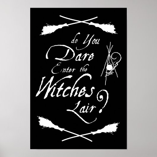 Witches Lair Black Halloween Poster (Voorkant)