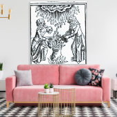 Witches Making a Spell, 1489 Canvas Afdruk (Insitu (Woonkamer))