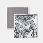 Witches Making a Spell, 1489 Magneet (Voorkant / Achterkant)