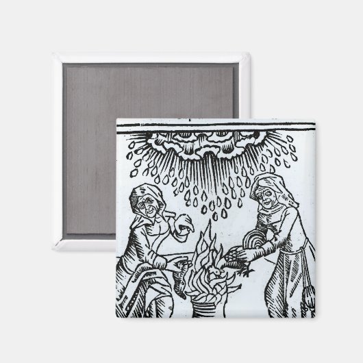 Witches Making a Spell, 1489 Magneet (Voorkant / Achterkant)