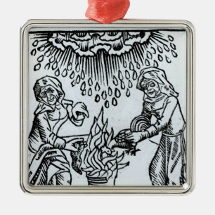 Witches Making a Spell, 1489 Metalen Ornament