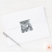 Witches Making a Spell, 1489 Vierkante Sticker (Envelop)