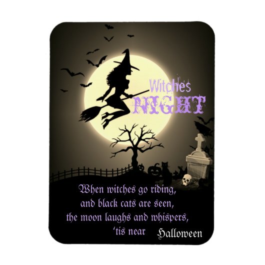 Witches Night, Halloween Magneet (Verticaal)