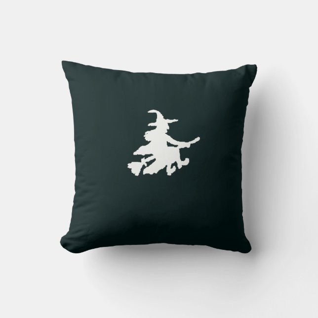 Witches on Black Throw Pillow Kussen (Voorkant)