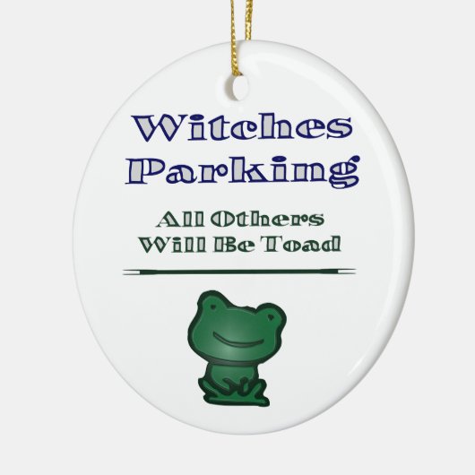 Witches parkeren keramisch ornament (Links)