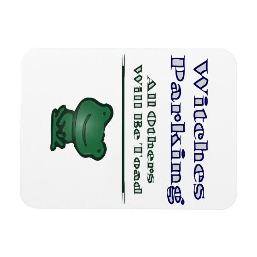 Witches parkeren magneet (Horizontaal)