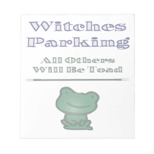 Witches parkeren notitieblok