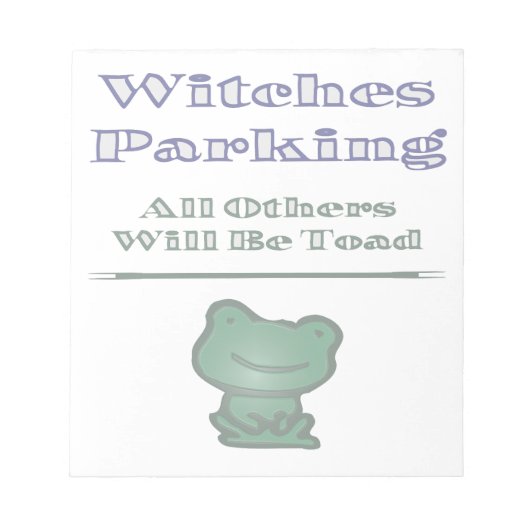 Witches parkeren notitieblok (Voorkant)