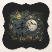 Witches Party Night Kartonnen Onderzetters (Voorkant)