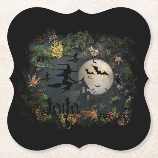 Witches Party Night Kartonnen Onderzetters (Voorkant)