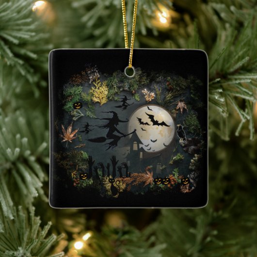Witches Party Night Keramisch Ornament (Boom)