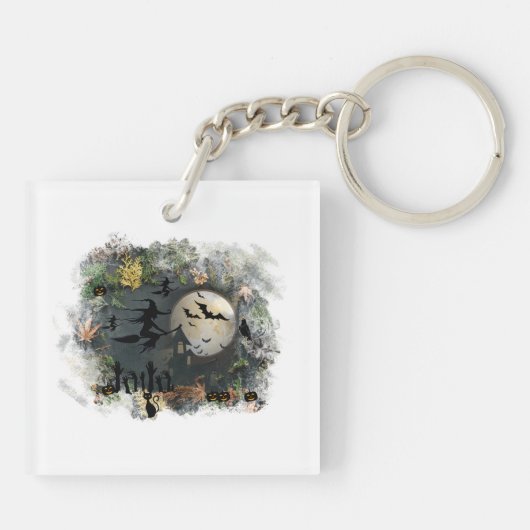 Witches Party Night Sleutelhanger (Achterkant)