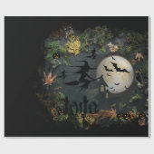 Witches Party Night Wrapping Paper Cadeaupapier (Vlak)