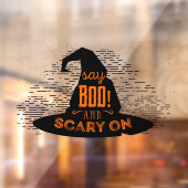 Witches Pet zeggen Boo en eng op Halloween Raamsticker (Vel 2)