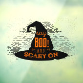 Witches Pet zeggen Boo en eng op Halloween Raamsticker (Vel 3)