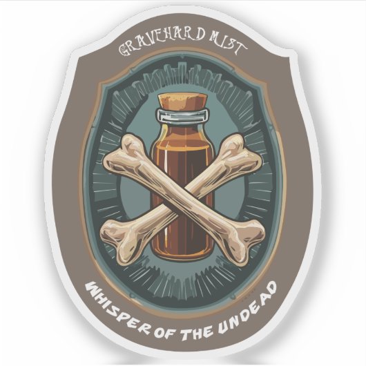 Witches Potion Graveyard Mist Label (Voorkant)