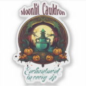 Witches Potion Moonlit Cauldron Label (Voorkant)