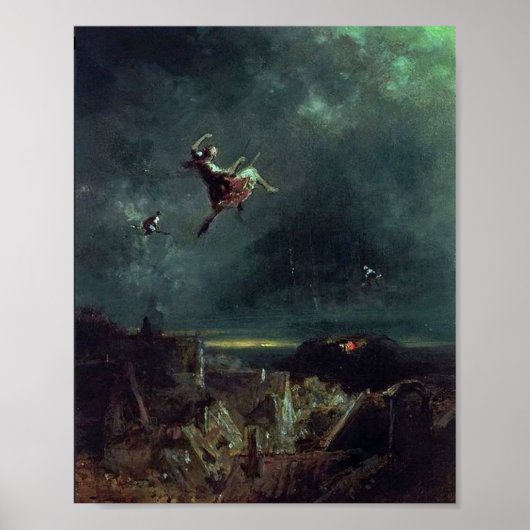 Witches Ride By Carl Spitzweg Poster (Voorkant)