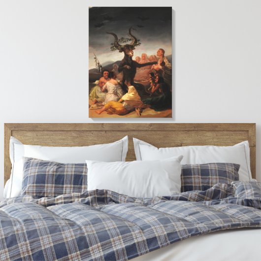 Witches' Sabbath by Francisco de Goya Canvas Afdruk (Insitu (Slaapkamer))