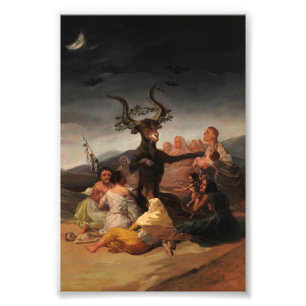 Witches' Sabbath by Francisco de Goya Foto Afdruk