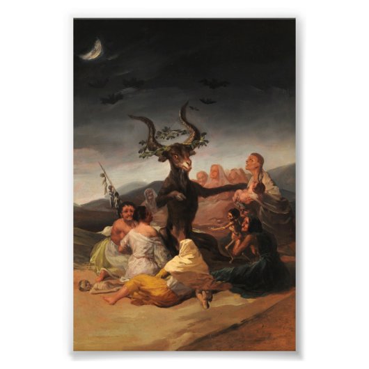 Witches' Sabbath by Francisco de Goya Foto Afdruk (Voorkant)