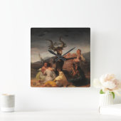 Witches' Sabbath by Francisco de Goya Vierkante Klok (Huis)