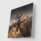 Witches' Sabbath by Francisco de Goya Vierkante Klok (Hoek)