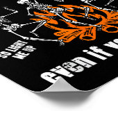 Witches Skeletons Dancing Funny Halloween Costume Poster (Hoek)