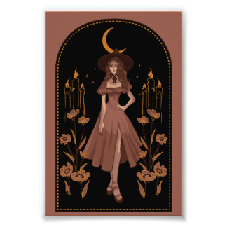 Witches Spell Illustratie Foto Afdruk