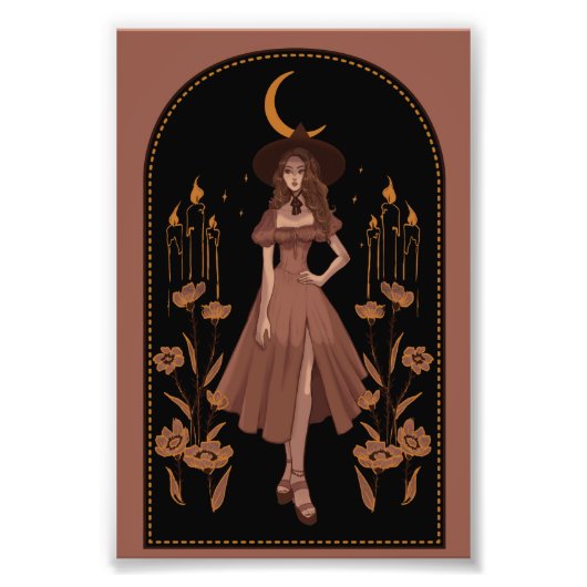 Witches Spell Illustratie Foto Afdruk (Voorkant)