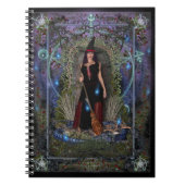 Witches Spellbook - Blue Moon Witch & Dragon Notitieboek (Voorkant)