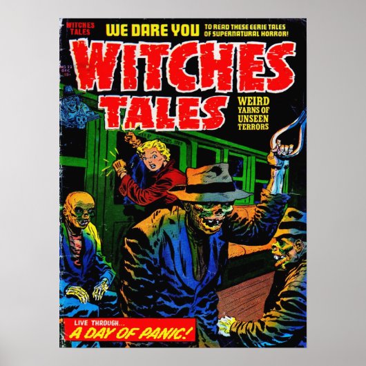 WITCHES TALES Cool  Comic Book Hoesje Art Poster (Voorkant)