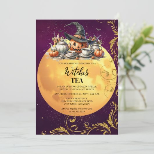 Witches Tea Party Kaart (Staand voorkant)