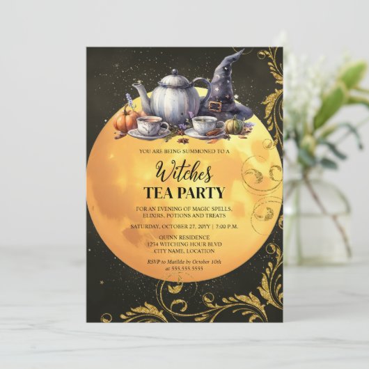 Witches Tea Party Kaart (Staand voorkant)