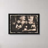 Witches Tea Party – old black/white Canvas Afdruk (Voorkant)