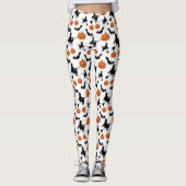 Witches, vleermuizen en pompoenen Halloween Leggings (Voorkant)