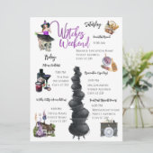 Witches Weekend Bachelorette Party Itinerary Kaart (Staand voorkant)