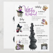 Witches Weekend Bachelorette Party Itinerary Kaart (Voorkant / Achterkant)