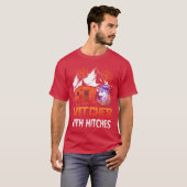 Witches With Hitches Rv Camping Girl Halloween fam T-shirt (Voorkant volledig)