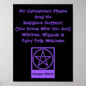 Witches Wizards en Fairy Folk Welcome Poster (Voorkant)