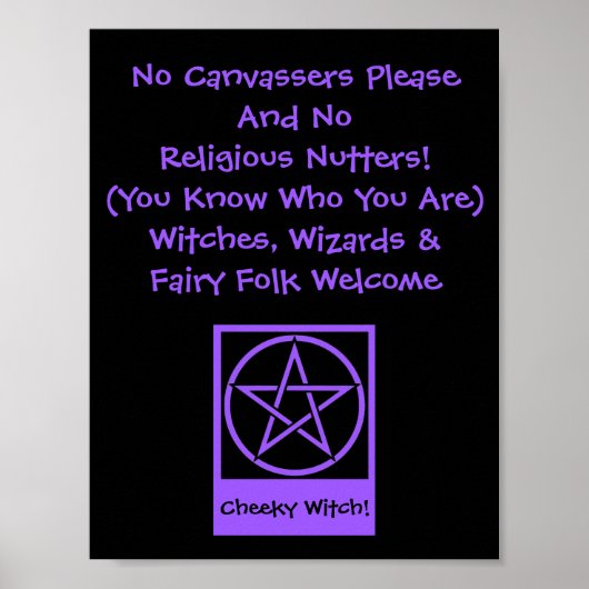 Witches Wizards en Fairy Folk Welcome Poster (Voorkant)