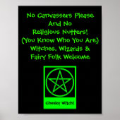 Witches Wizards en Fairy Folk Welcome Poster (Voorkant)
