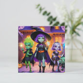 Witches & Wizards Themed Invitation Kaart (Staand voorkant)