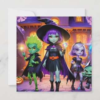 Witches & Wizards Themed Invitation Kaart