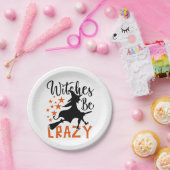 Witches zijn gek papieren bordje (Feest)