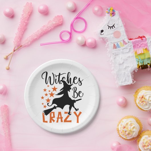 Witches zijn gek papieren bordje (Feest)
